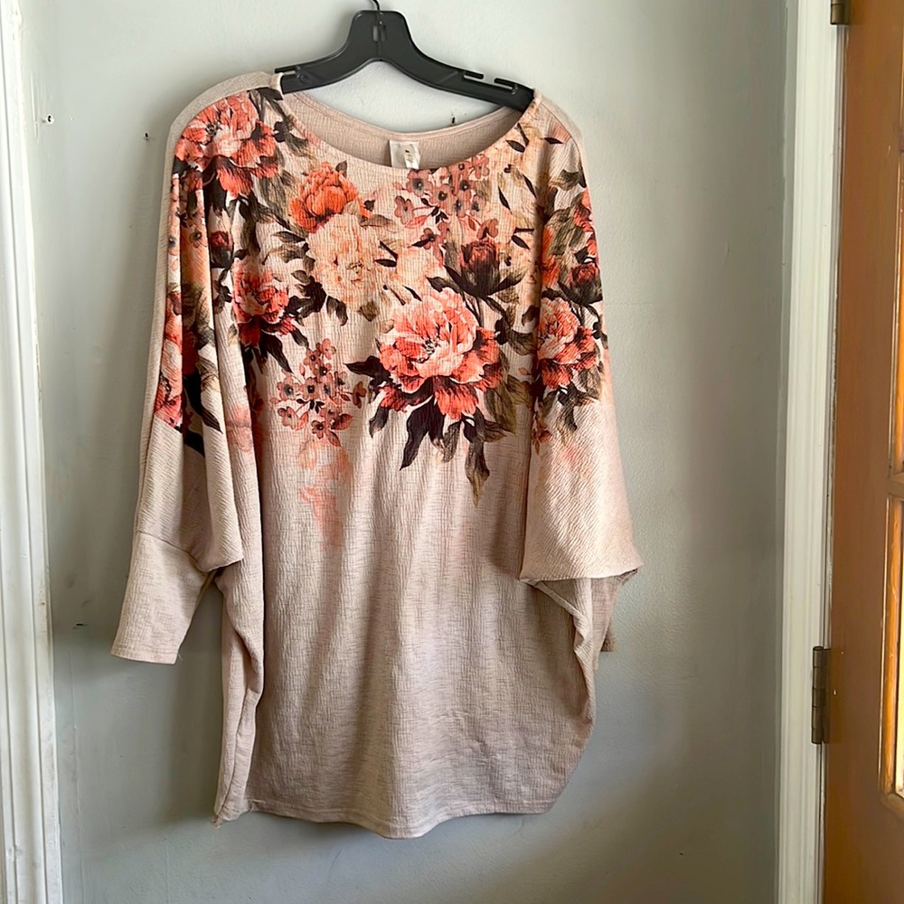 floral boho top xl